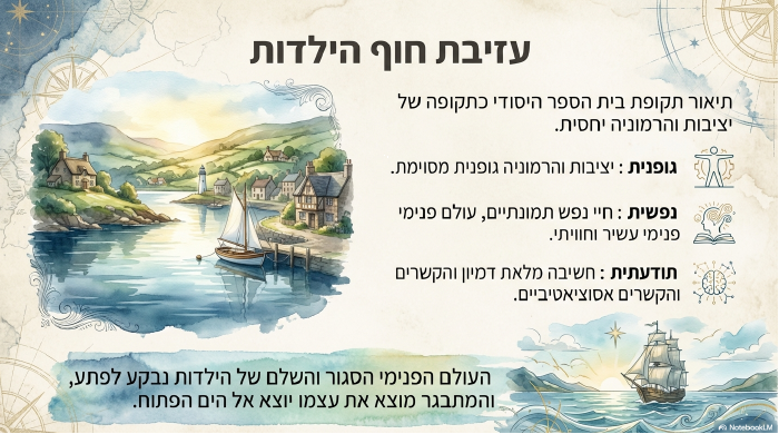 עזיבת חוף הילדות