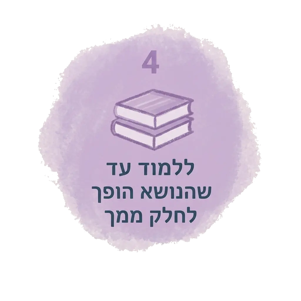 שלב 4: ללמוד עד שהנושא הופך לחלק ממך